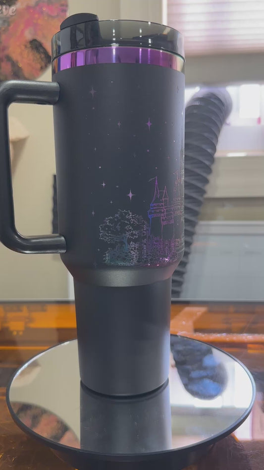 40oz castle engraved tumbler
